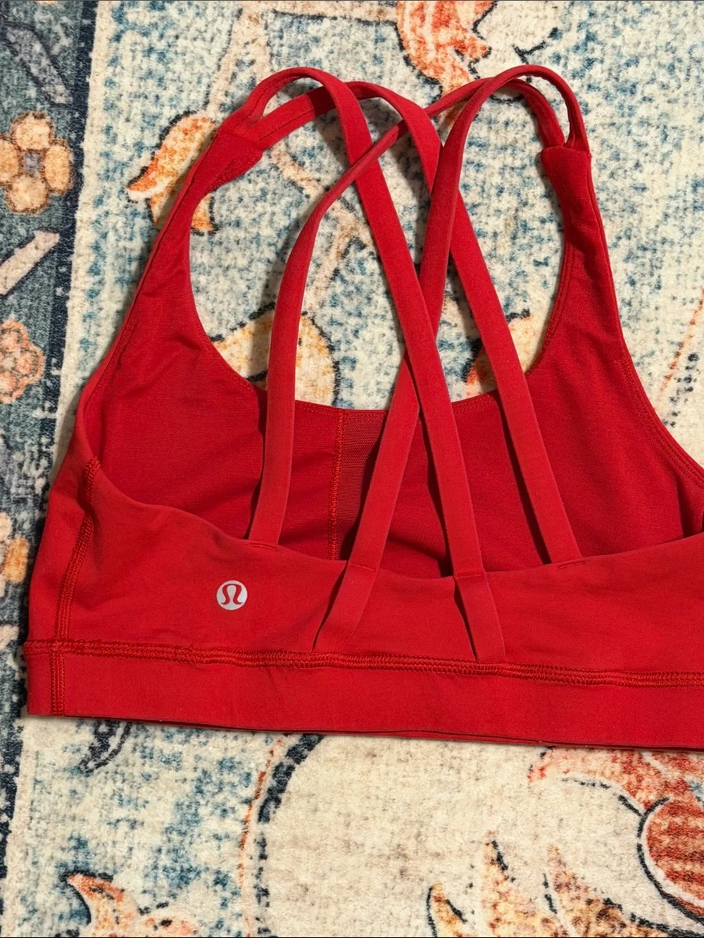 Lululemon Red Crisscross Back Sports Bra - - Picture 2 of 5